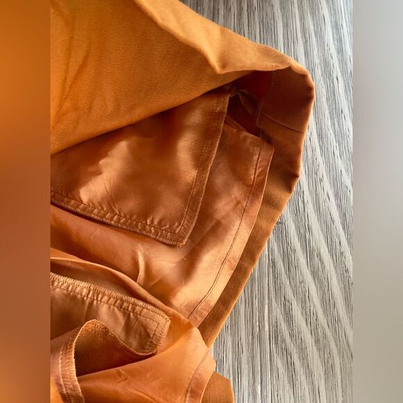 Moschino cheap and chic Mini Dress 100% Wool Size 6 Mustard Pockets Zip Lined - Picture 8 of 13